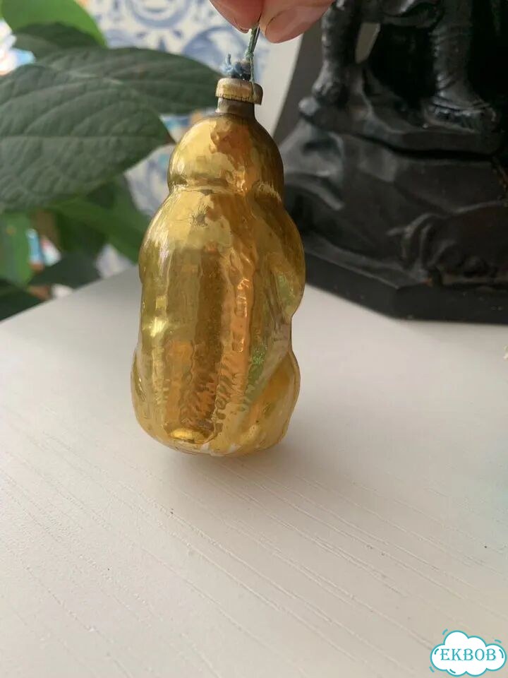 Елочная игрушка мишка с тростью СССР фото 4