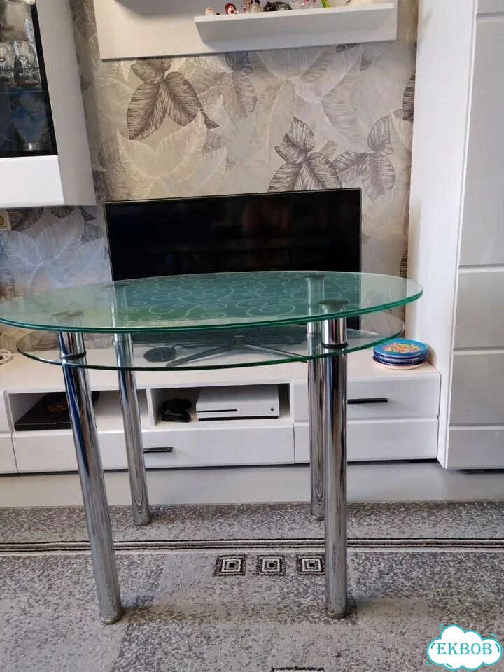 Продам стол стеклянный кухонный б/у фото 2
