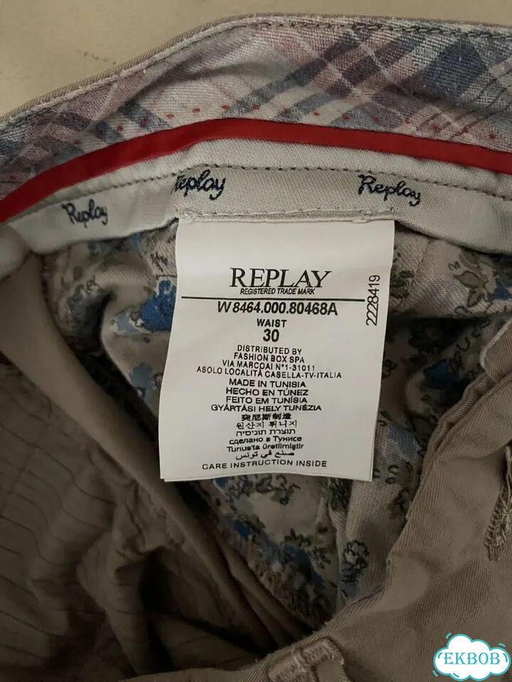 Брюки чинос с подворотами Replay р. 46 фото 4
