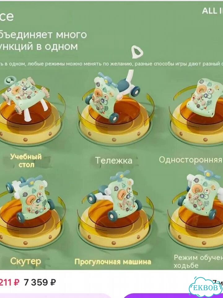 Детские ходунки 5в1 новые фото 2