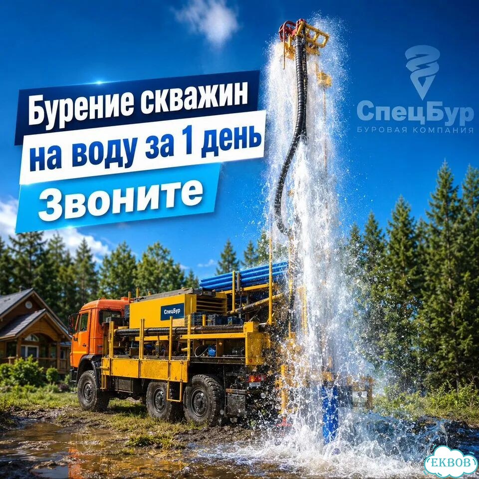 Бурение скважин на воду за 1 день в Екатерибурге фото 1
