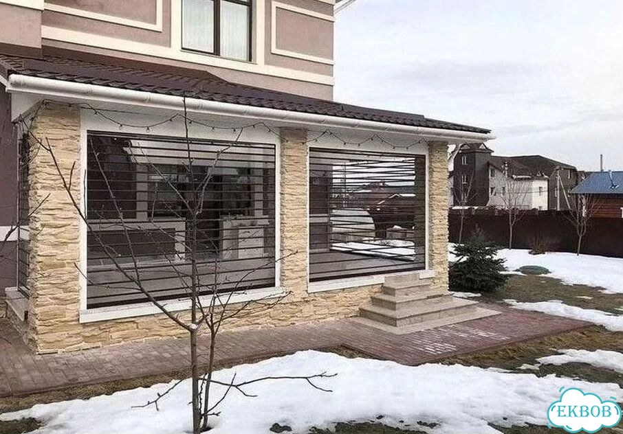 Прозрачные роллеты из монолитного поликарбоната фото 2