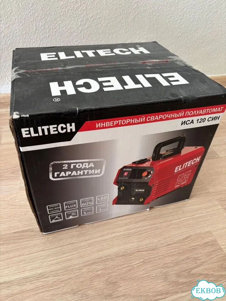 Сварочник полуавтомат инвертор Elitech иса120син фото 1