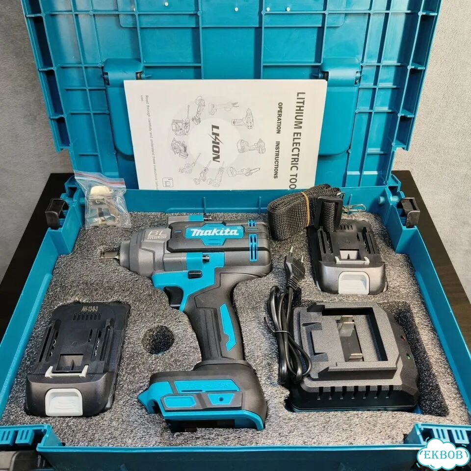 Гайковёрт ударный аккумуляторный Makita 1200 Нм фото 2
