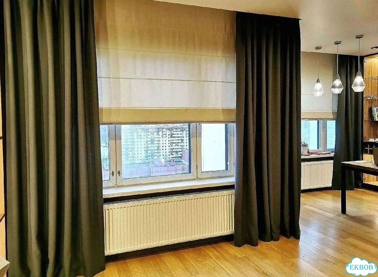 Римские шторы на кухню фото 2
