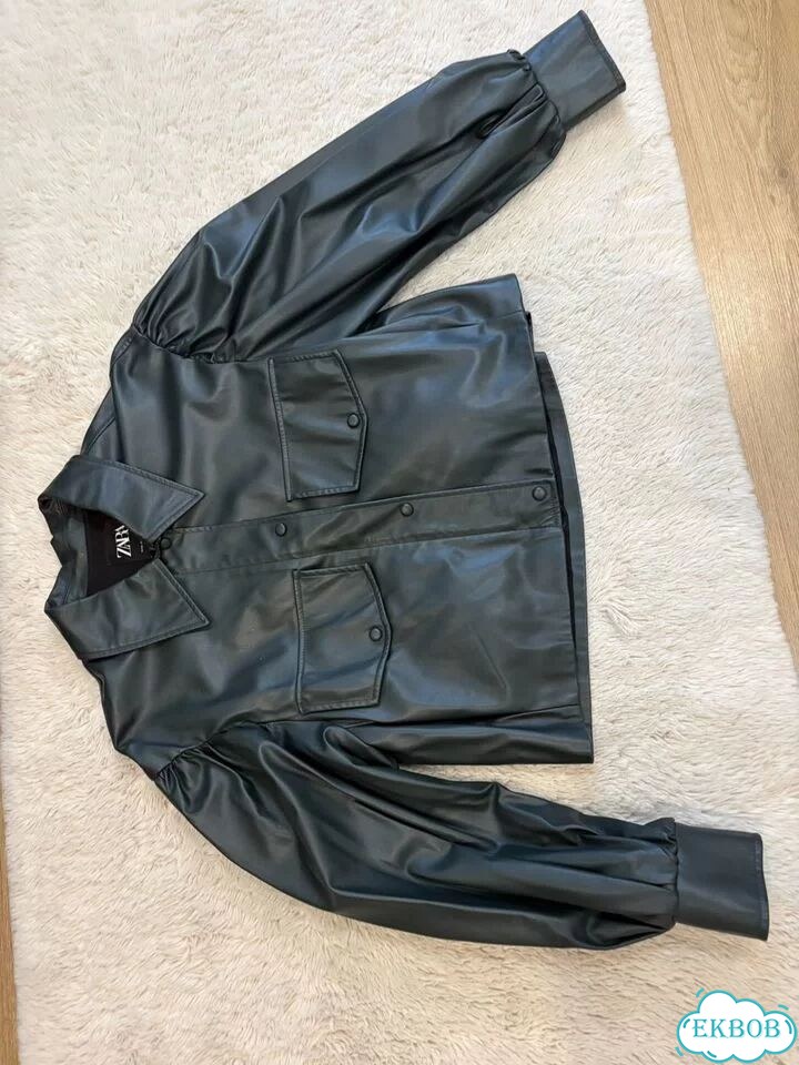 Укороченная куртка рубашка zara фото 1