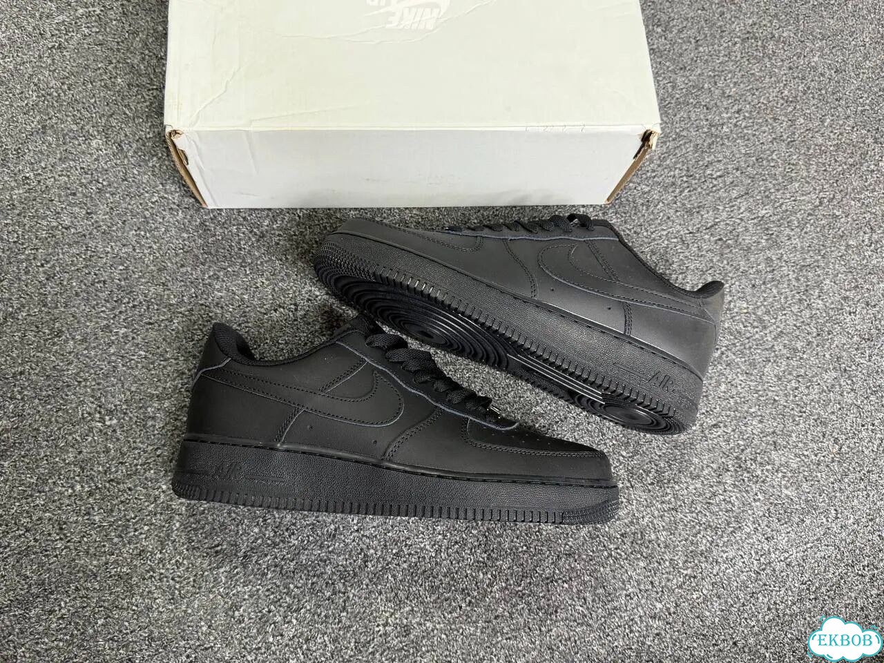 Nike air force 1 черные фото 3