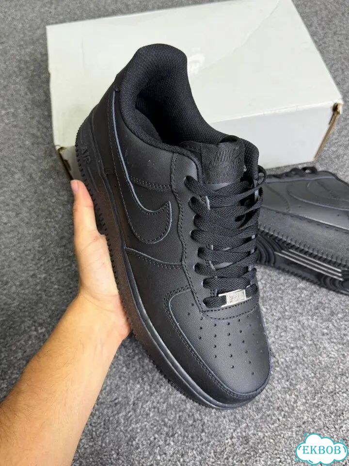 Nike air force 1 черные фото 4