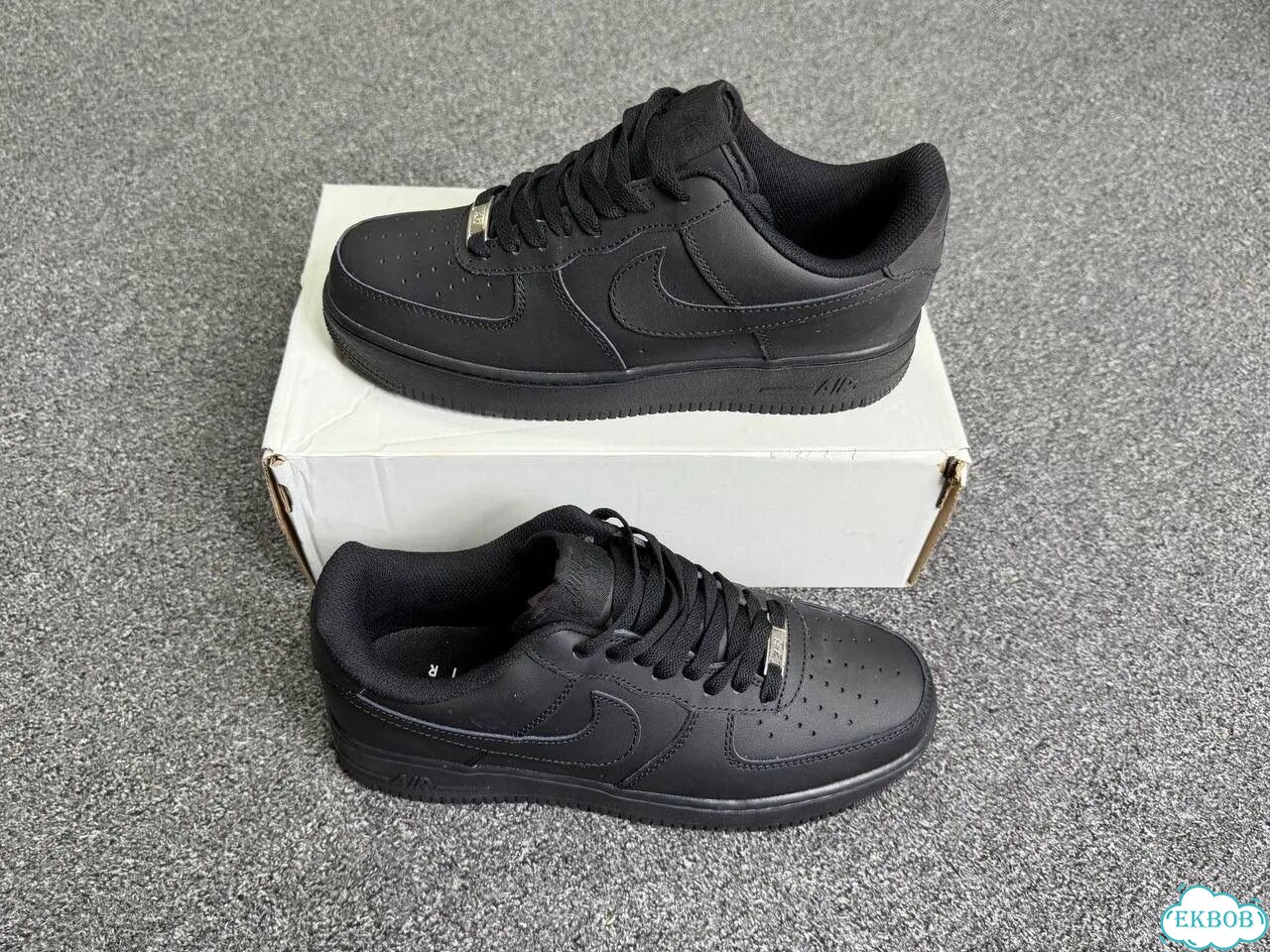 Nike air force 1 черные фото 5