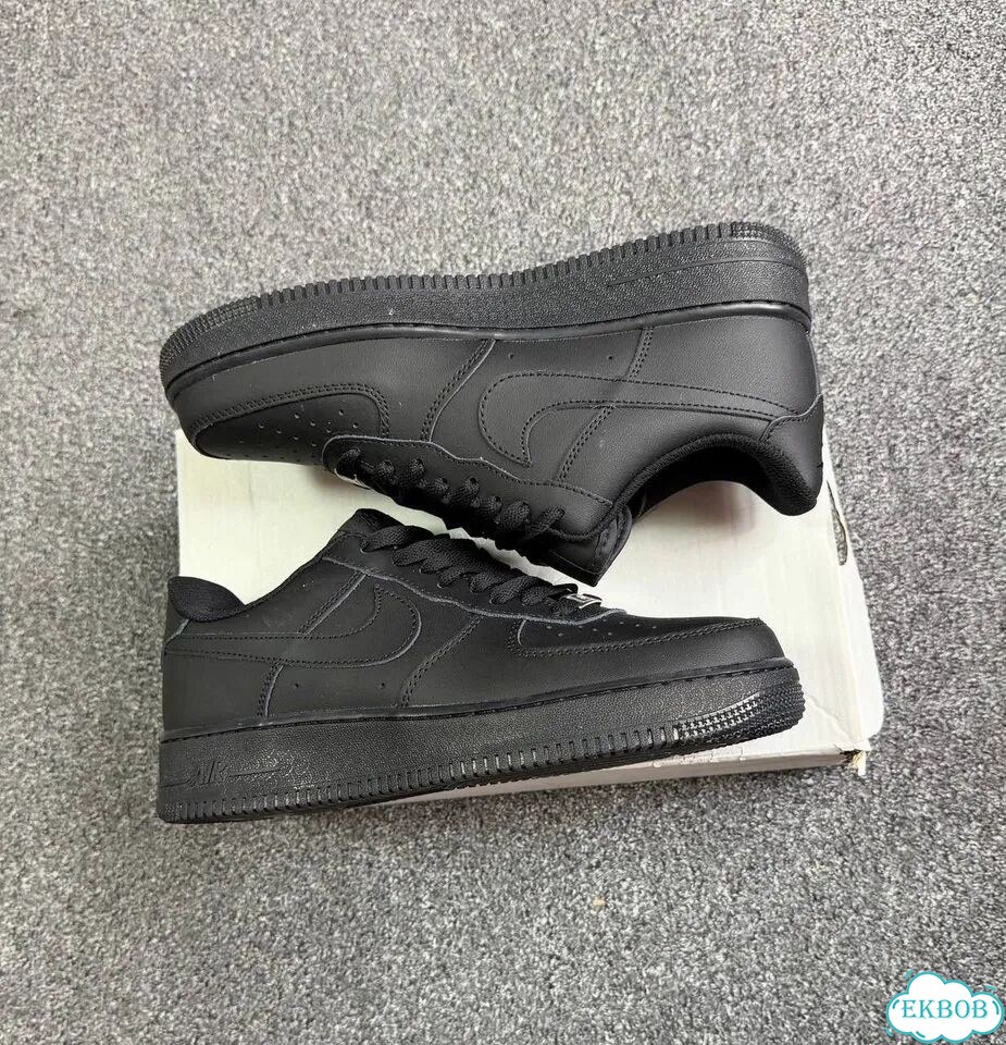 Nike air force 1 черные фото 6