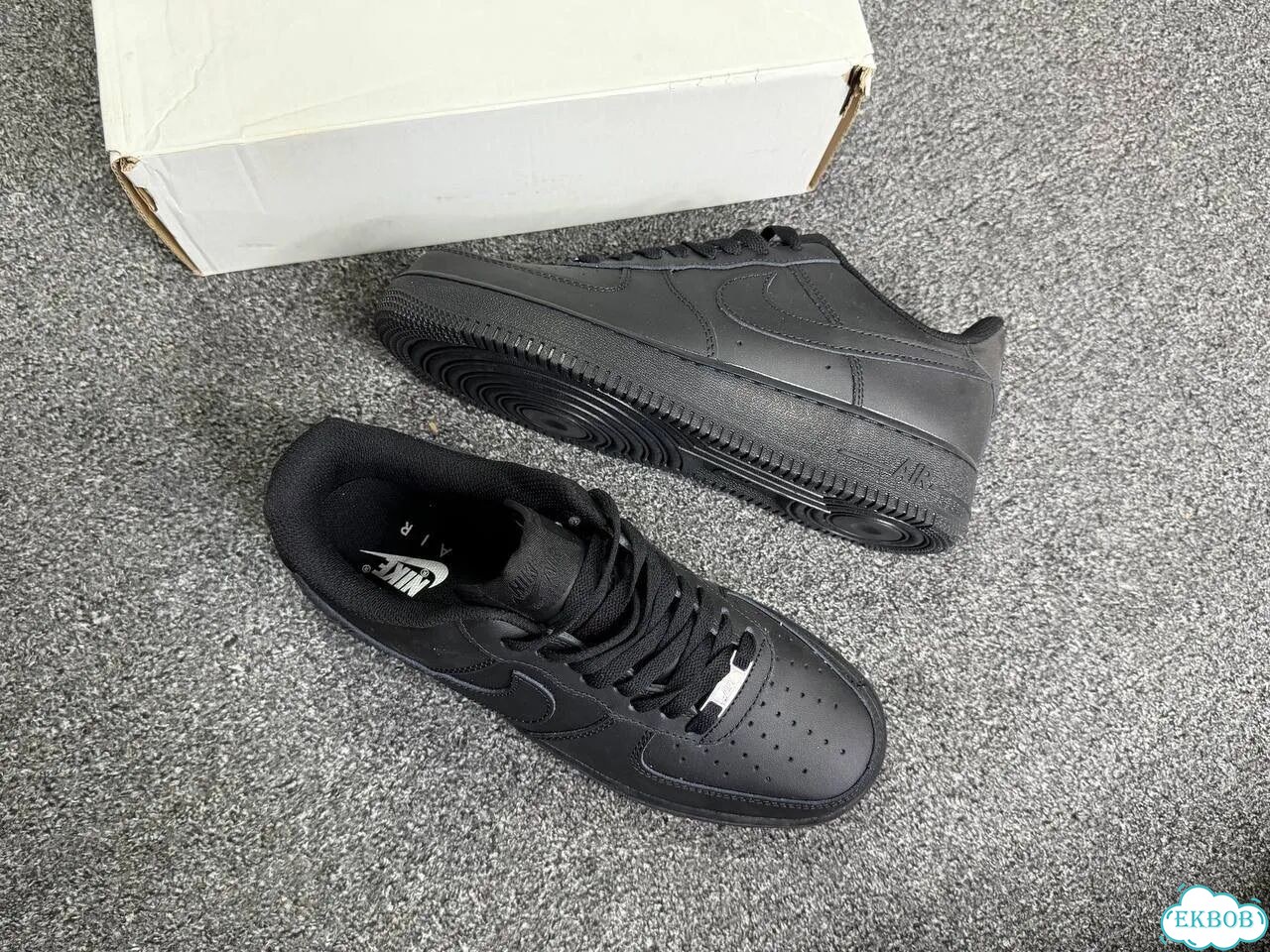 Nike air force 1 черные фото 7