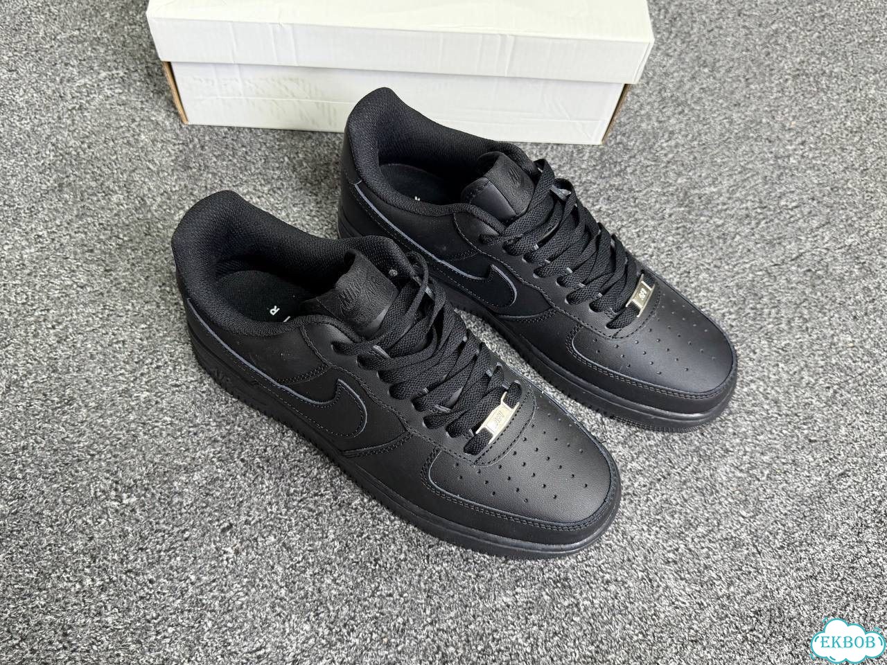 Nike air force 1 черные фото 9