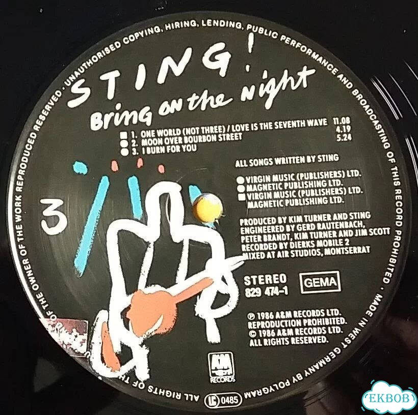Sting - bring ON THE night / 1986 germany фото 5