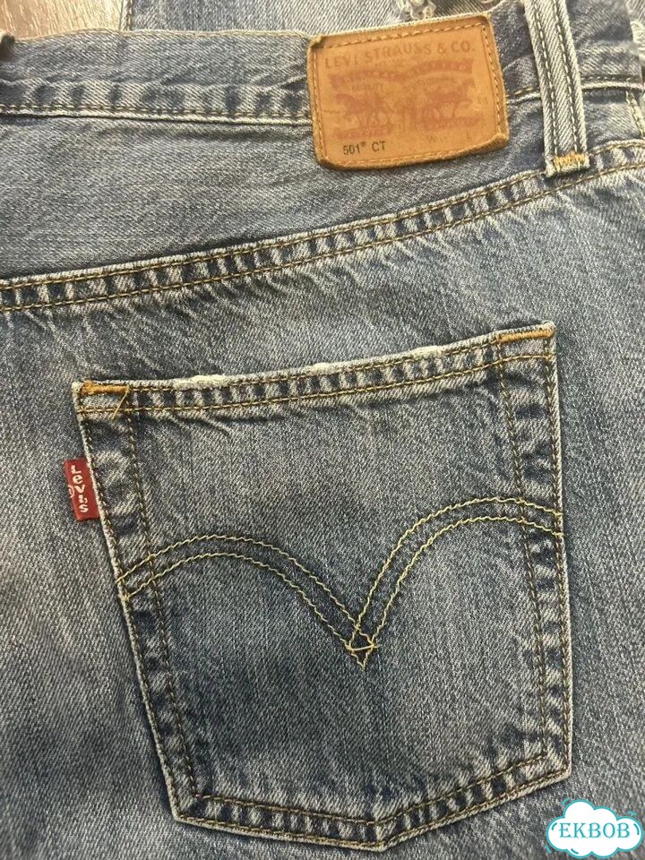 Джинсы женские levis 501 w27 L 32 оригинал рваные фото 6