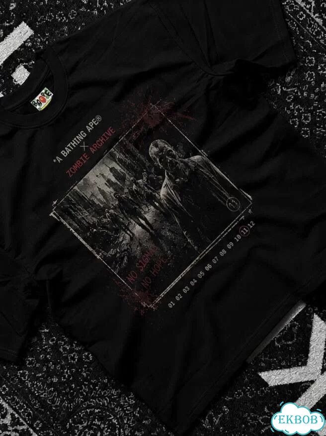 Футболка Bape x Zombie Archive чёрная фото 2