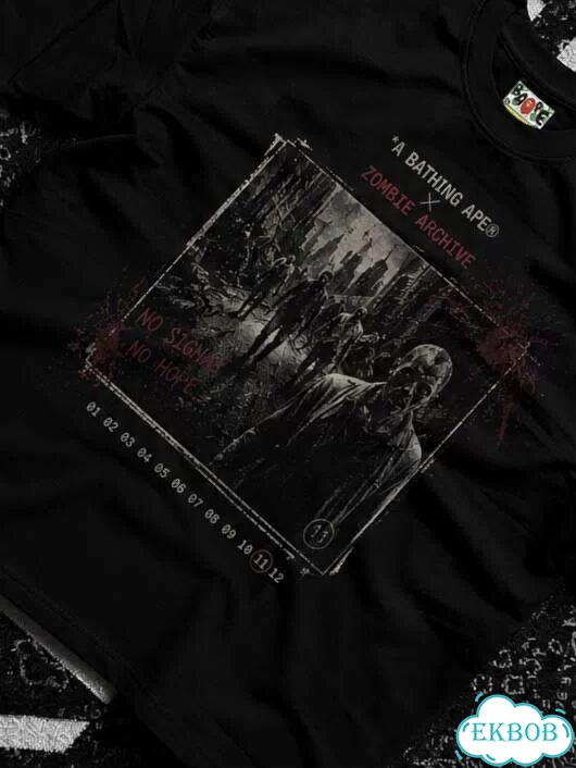 Футболка Bape x Zombie Archive чёрная фото 3
