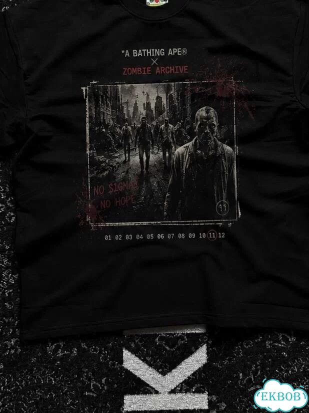 Футболка Bape x Zombie Archive чёрная фото 4