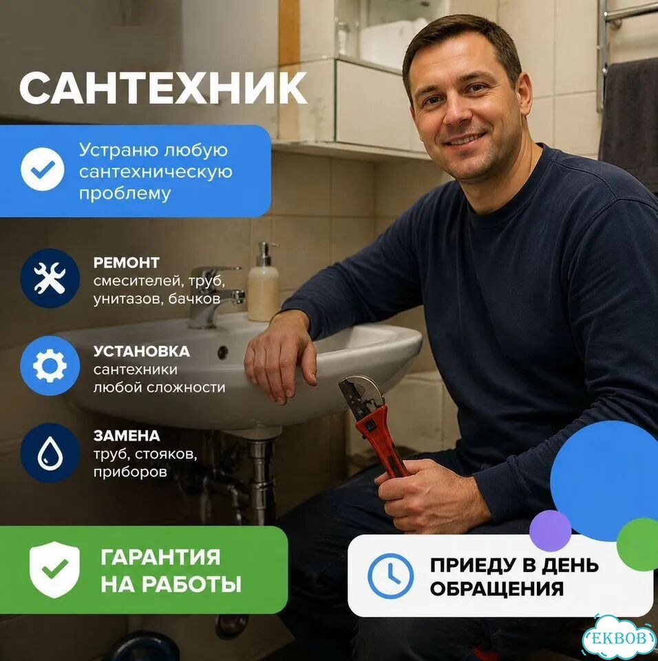 Сантехник Екб. Бесплатный выезд фото 1