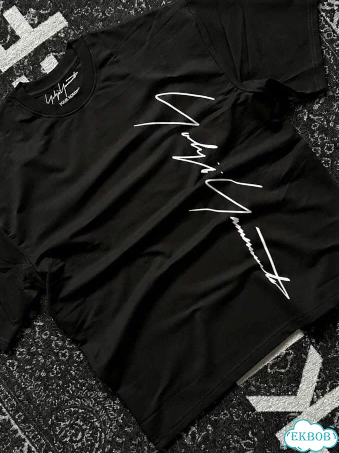 Футболка Yohji Yamamoto YY Signature чёрная фото 1