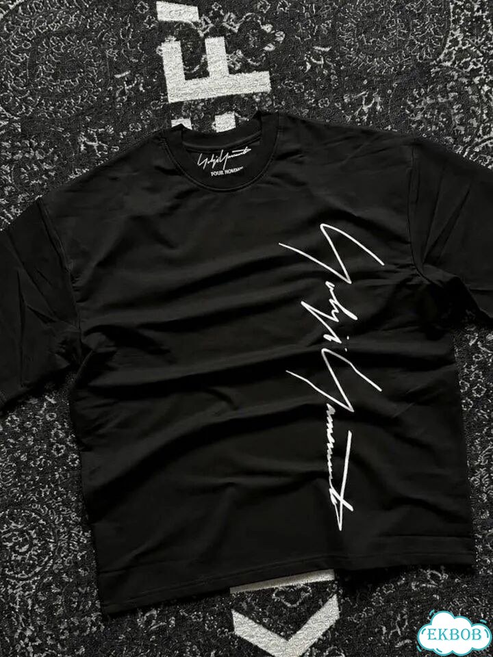 Футболка Yohji Yamamoto YY Signature чёрная фото 3
