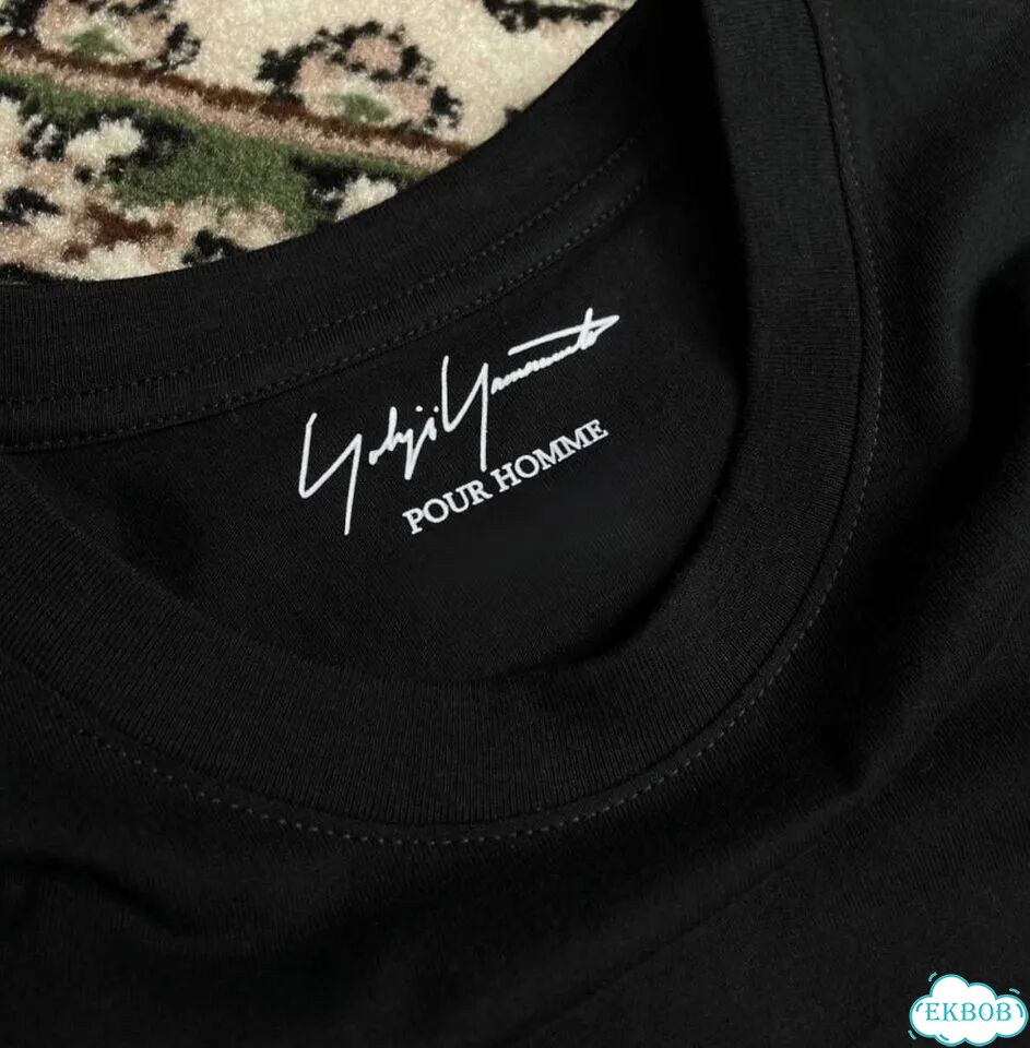 Футболка Yohji Yamamoto YY Signature чёрная фото 4