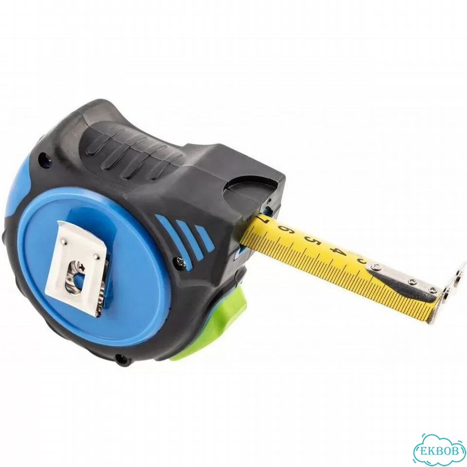 Рулетка hoegert technik 8 м, 25 мм, автостоп, нейлон с магнитом HT4M402 фото 2