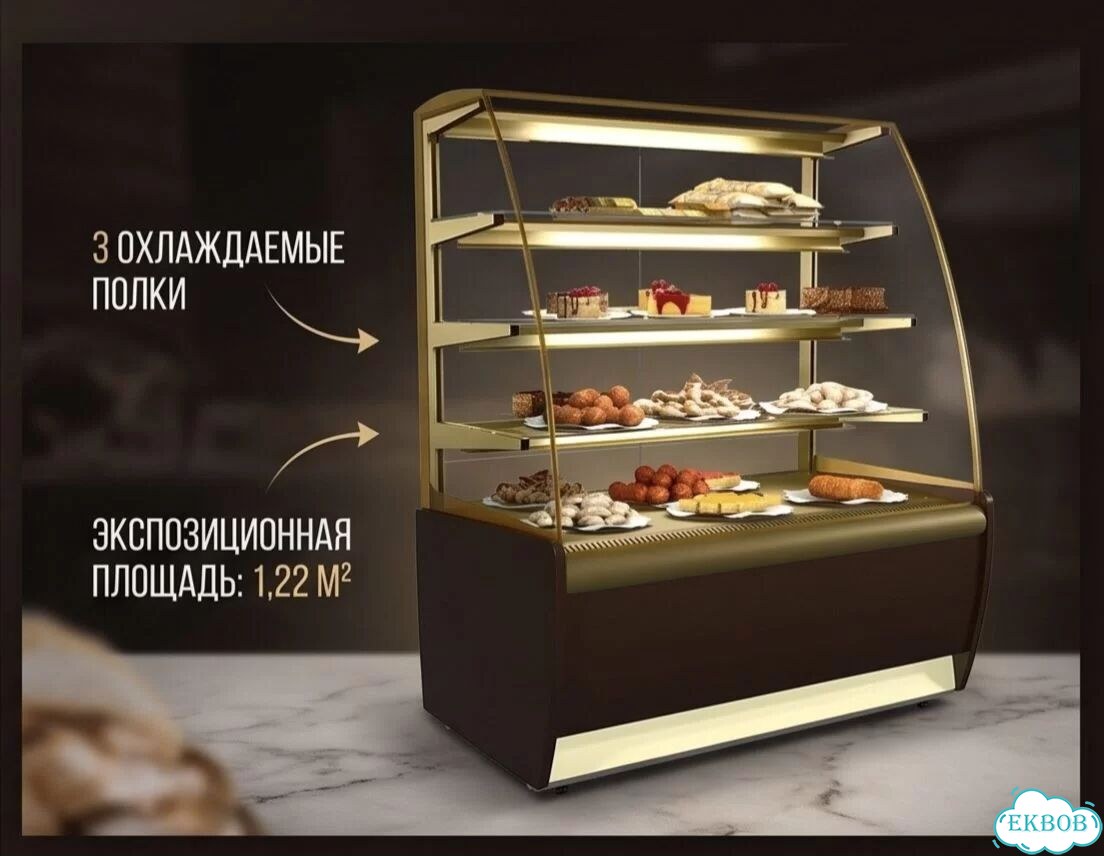 Витрина кондитерская Carboma K70 VM 0,9-1 Light фото 2