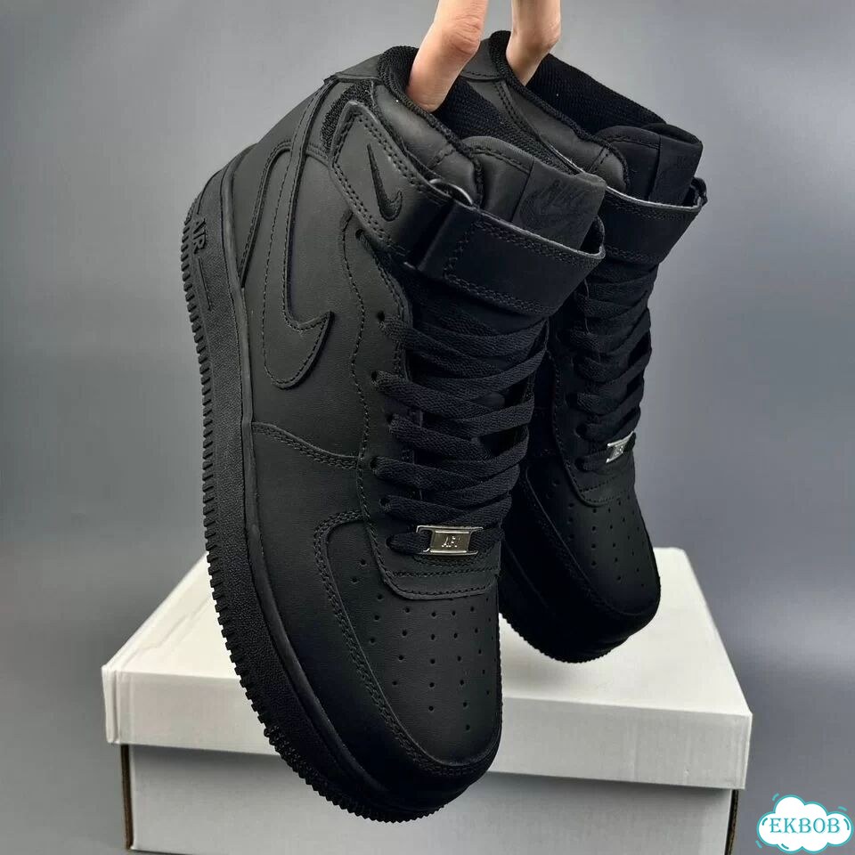 Nike Air Force 1 Mid Black фото 1