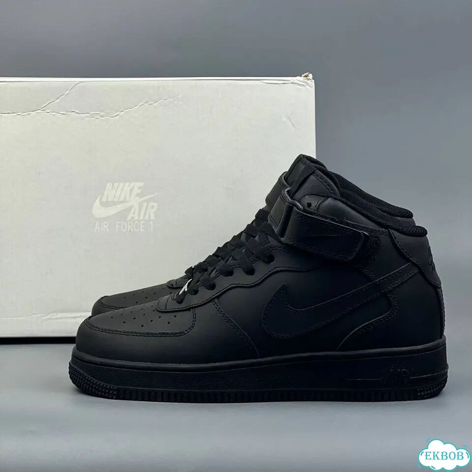Nike Air Force 1 Mid Black фото 2