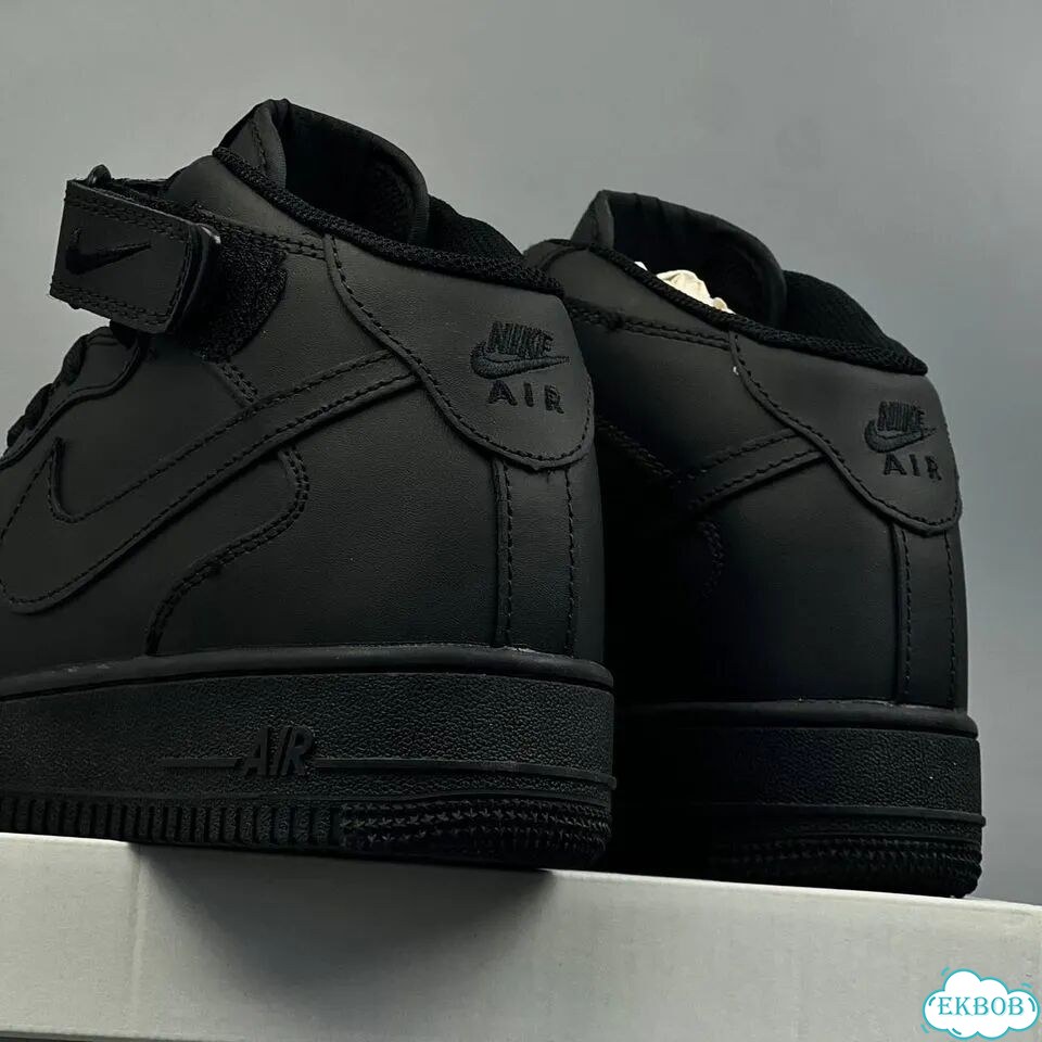 Nike Air Force 1 Mid Black фото 4