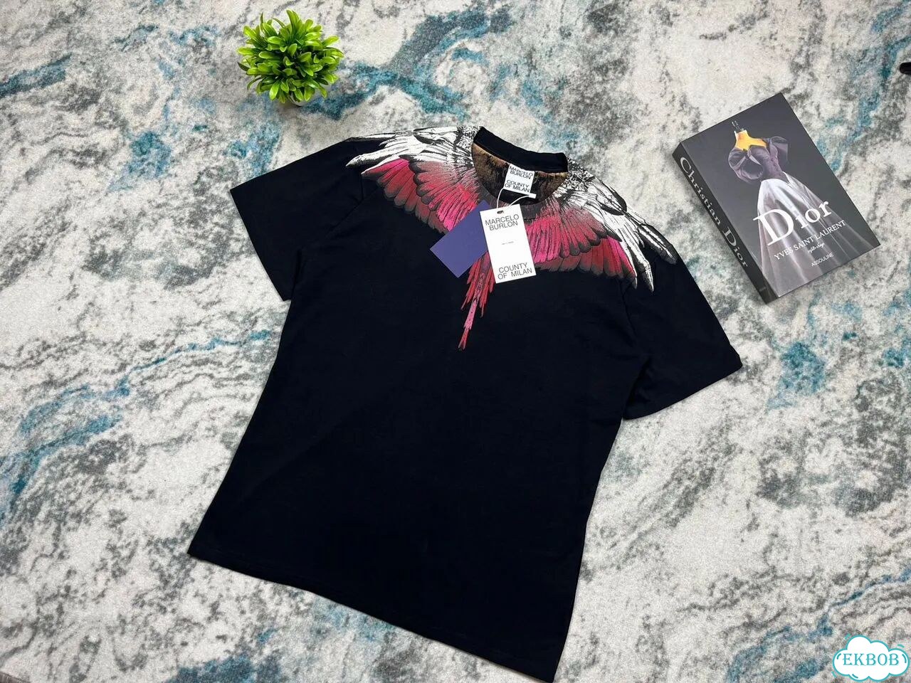Футболка Marcelo Burlon черная фото 2
