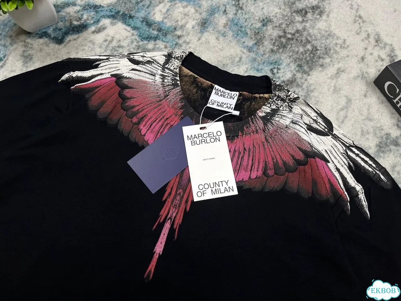 Футболка Marcelo Burlon черная фото 4