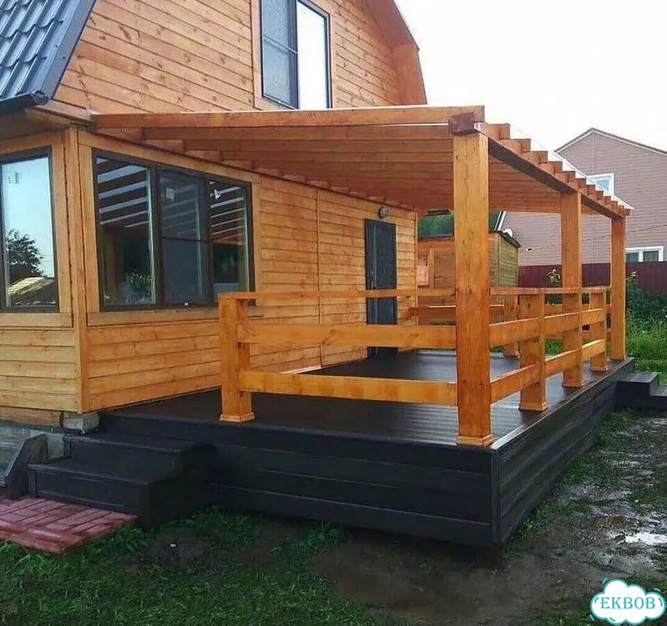 Пристройки к дому, террасы, веранды, беседки фото 8