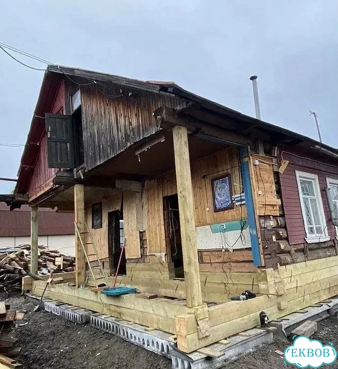 Замена сгнивших венцов, подъём домов, ремонт полов фото 4