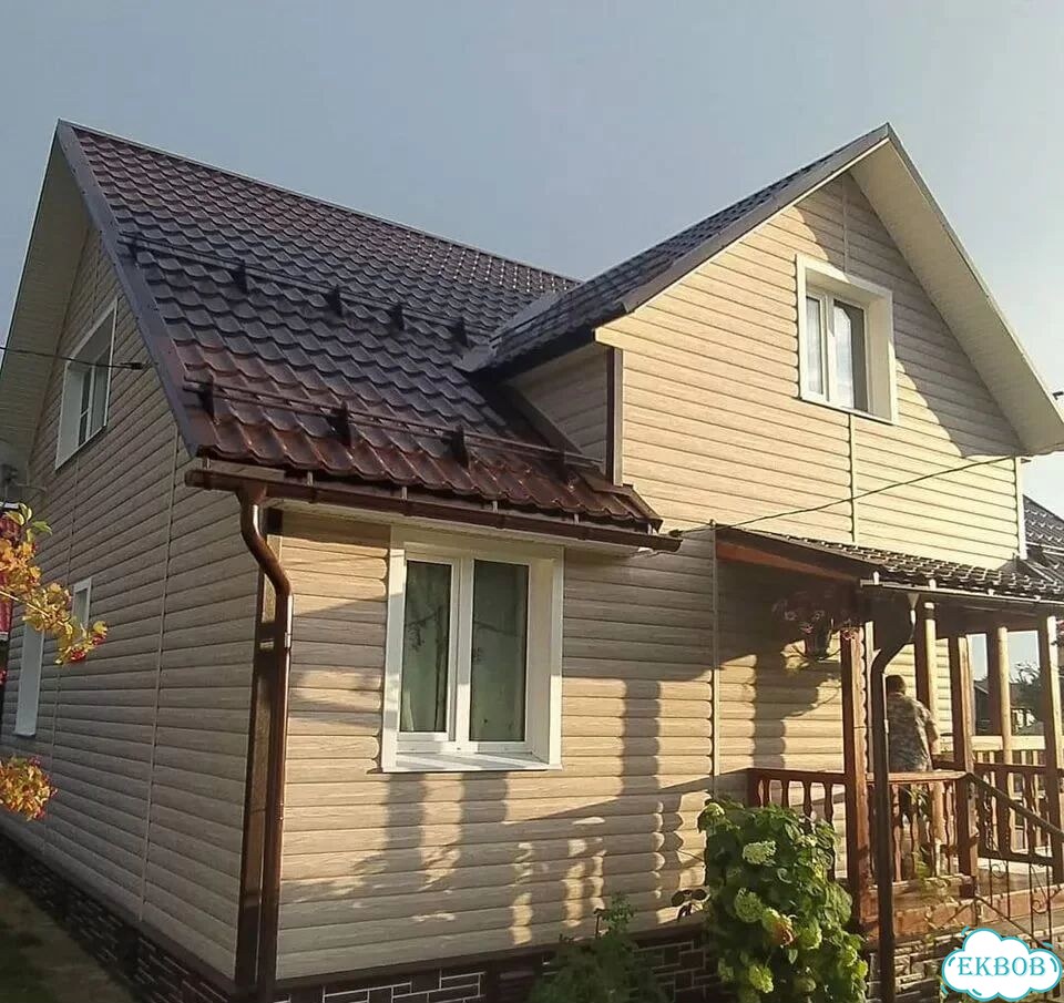 Фасадные работы, монтаж сайдинга, обшивка домов фото 9