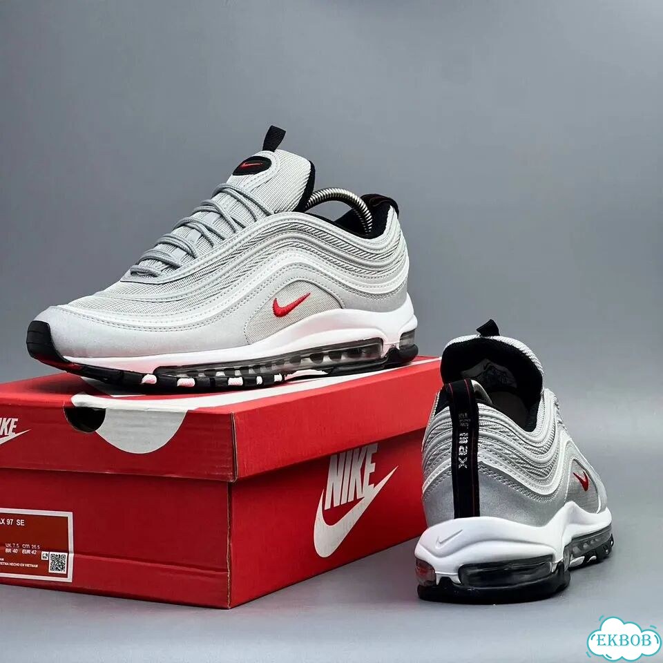 Nike Air Max 97 Grey White Red фото 1