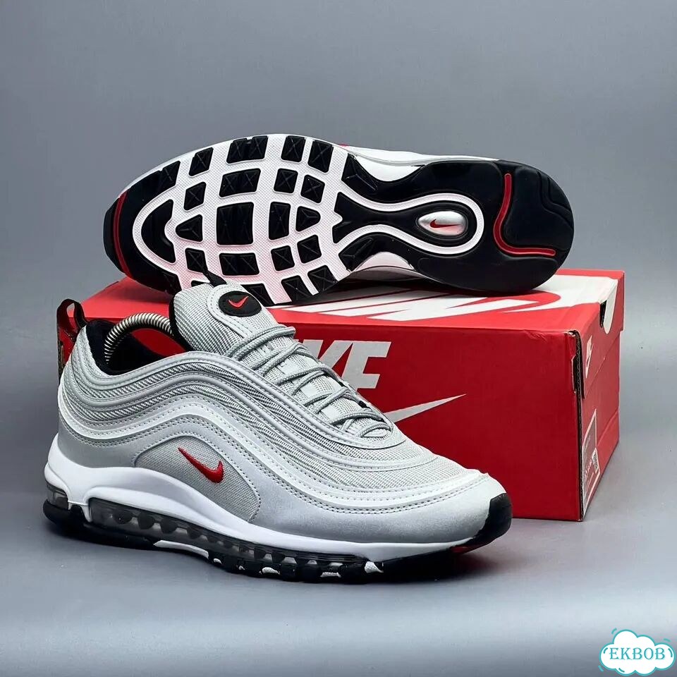 Nike Air Max 97 Grey White Red фото 5