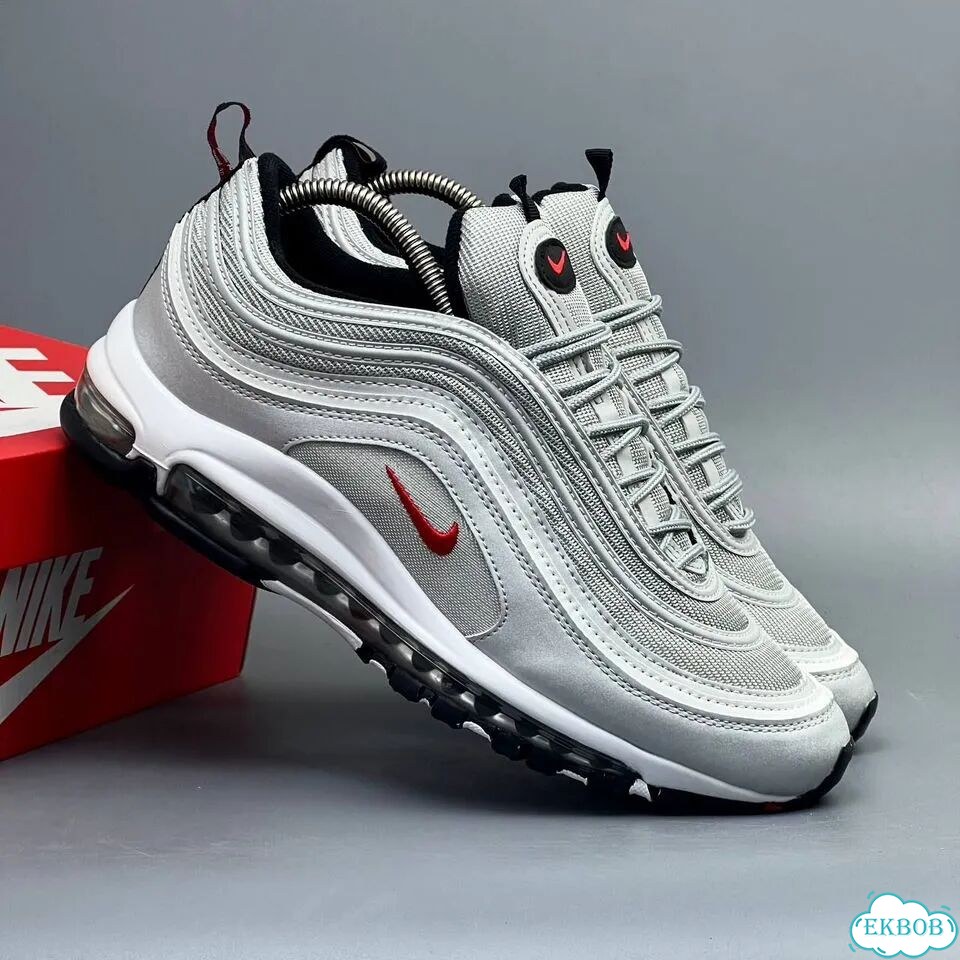 Nike Air Max 97 Grey White Red фото 8