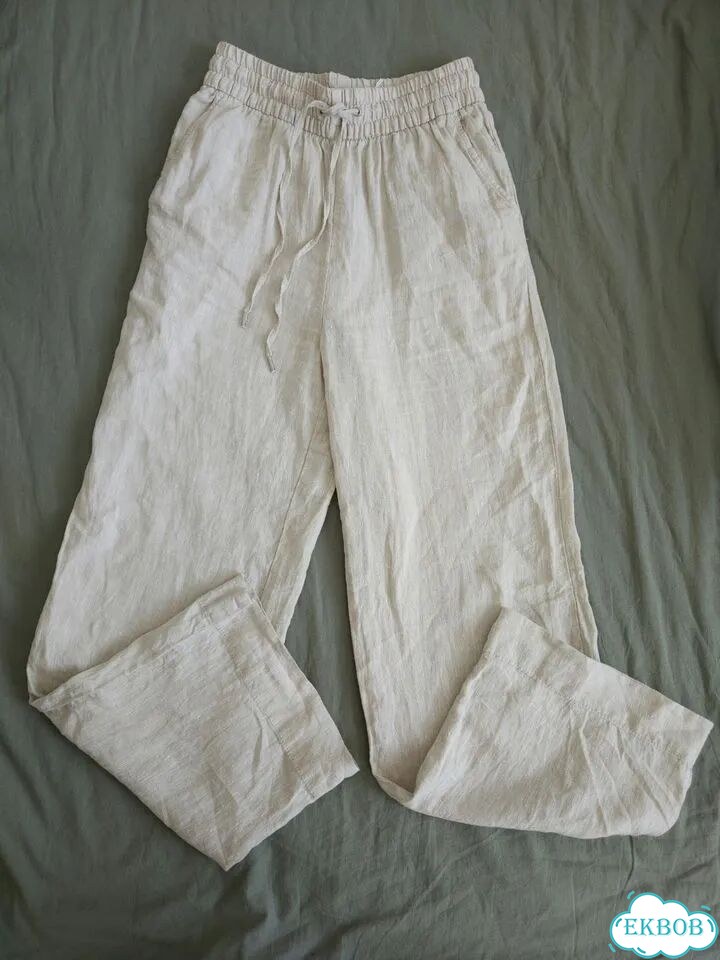 Брюки, штаны H&M, лен 100%, размер xs-s, 40-42 фото 2