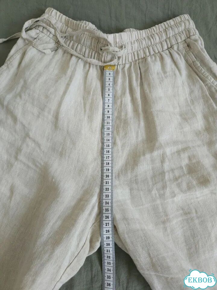Брюки, штаны H&M, лен 100%, размер xs-s, 40-42 фото 7