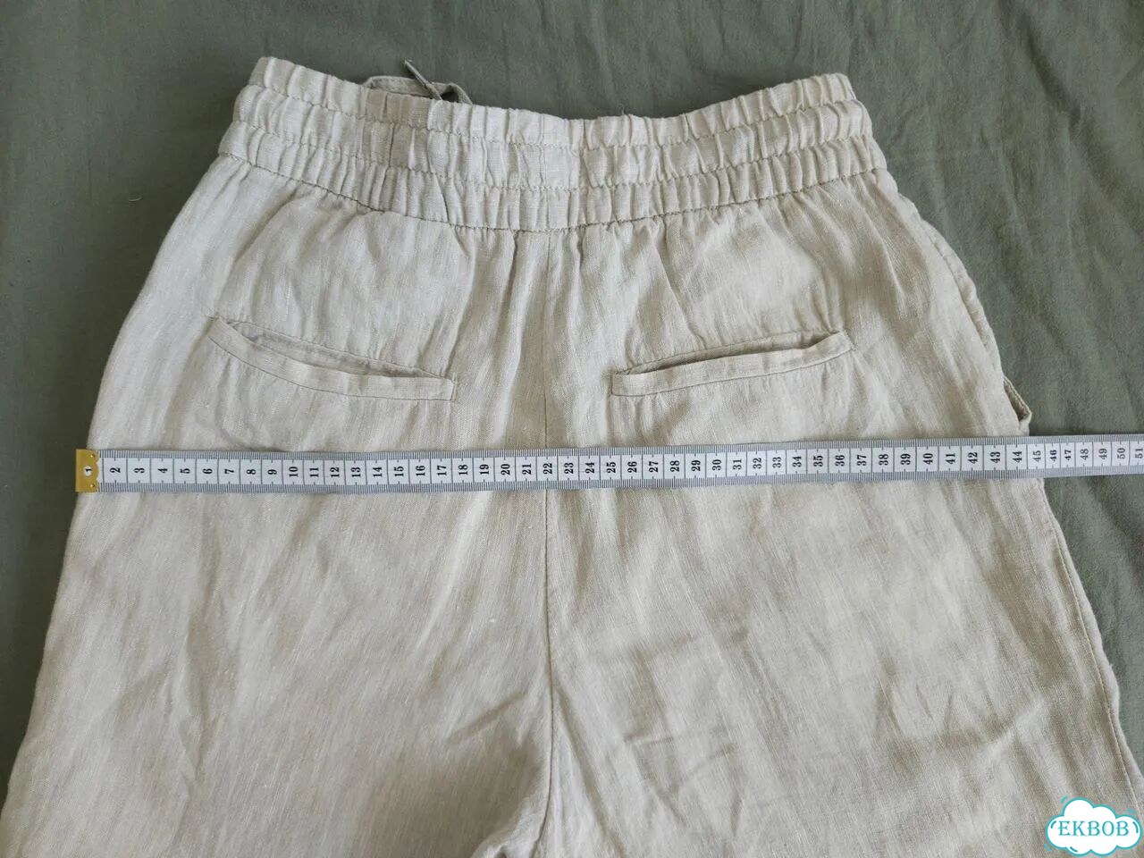Брюки, штаны H&M, лен 100%, размер xs-s, 40-42 фото 8