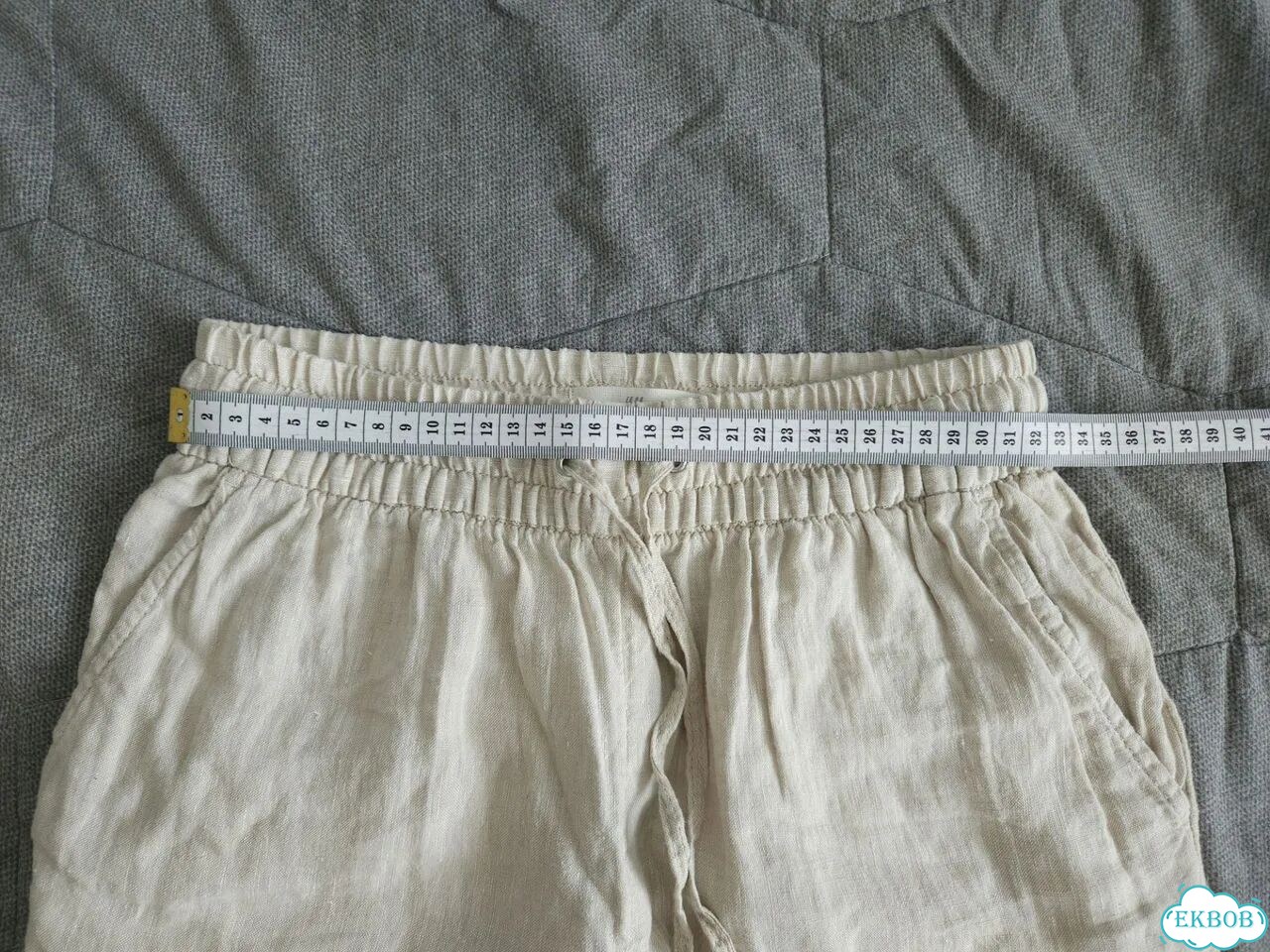 Брюки, штаны H&M, лен 100%, размер xs-s, 40-42 фото 9