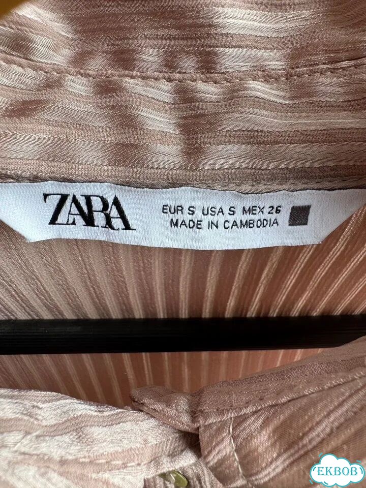 Блузка атласная Zara размер s оверсайз фото 9