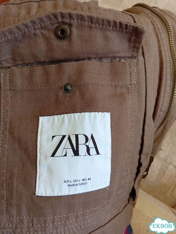 Легкая куртка лён+ хлопок Zara новая фото 6