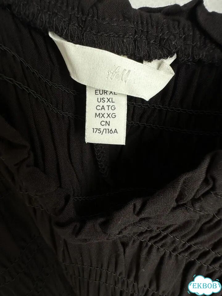 H&M черное платье-комбинация мини на бретелях фото 6