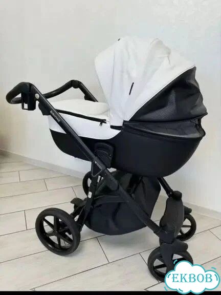 Коляска Adamex Bibione 3в1 экокожа фото 4