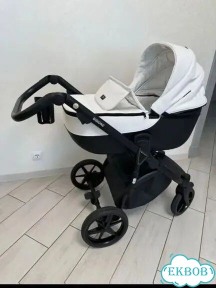 Коляска Adamex Bibione 3в1 экокожа фото 5