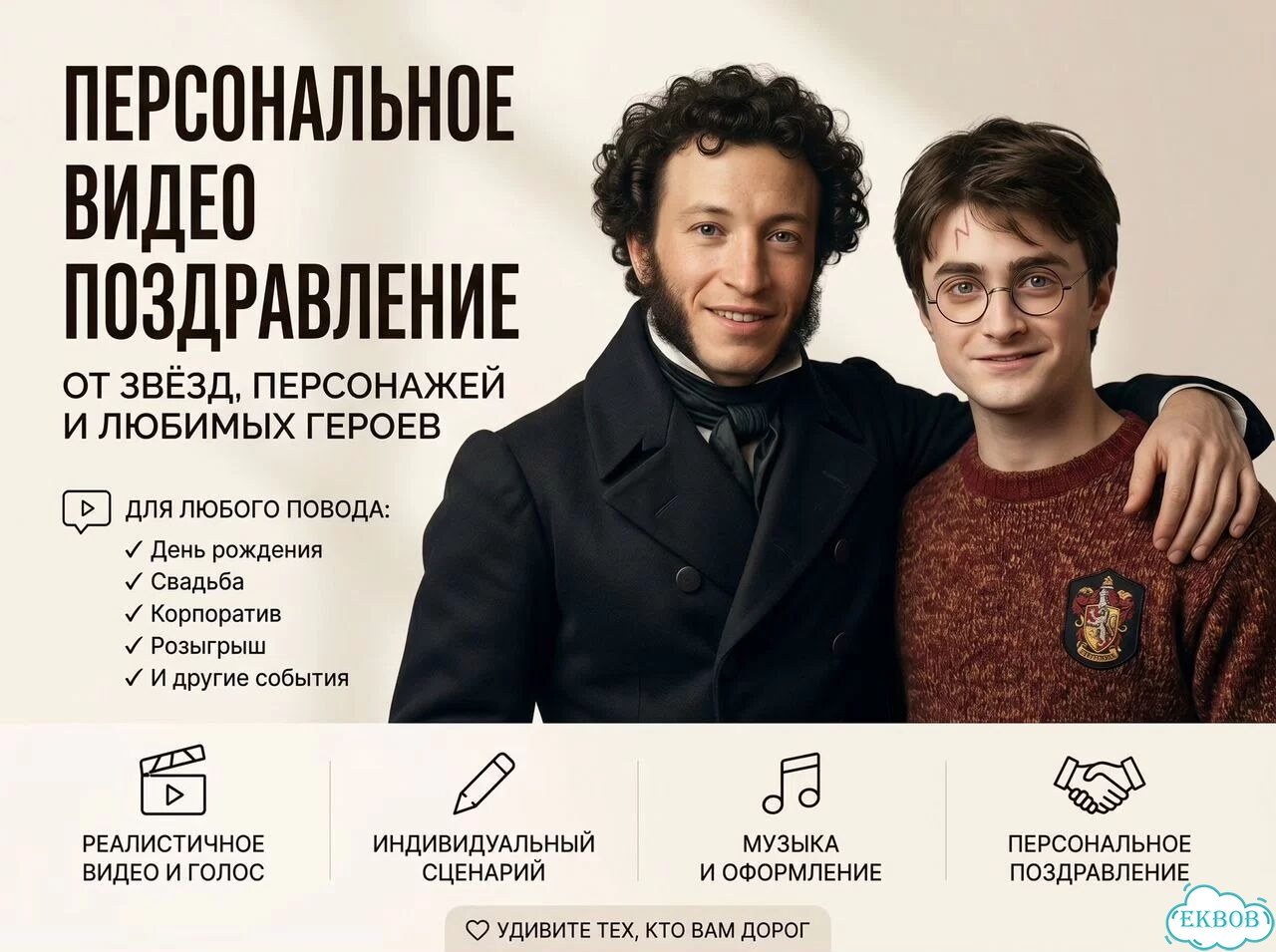 Видеопоздравление от звезд, героев и персонажей фото 1
