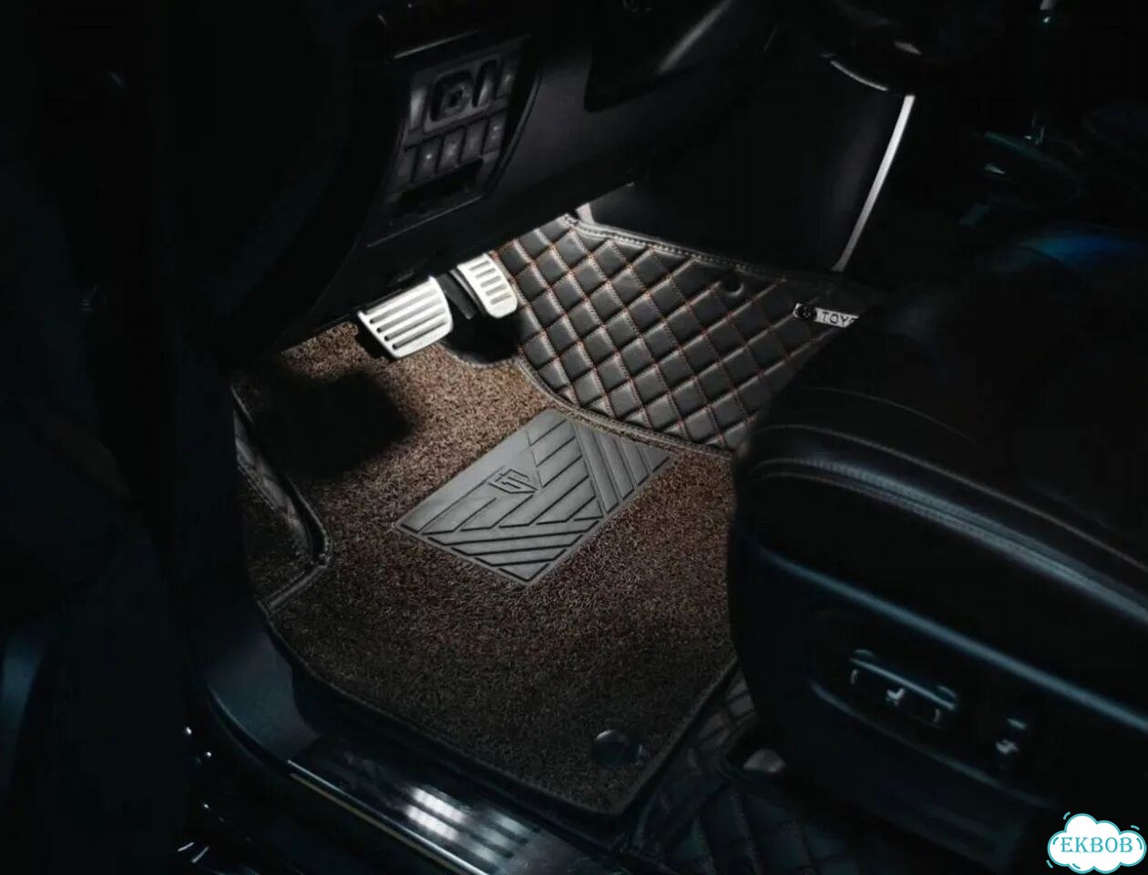3Д коврики из экокожи Land cruiser 200 фото 1