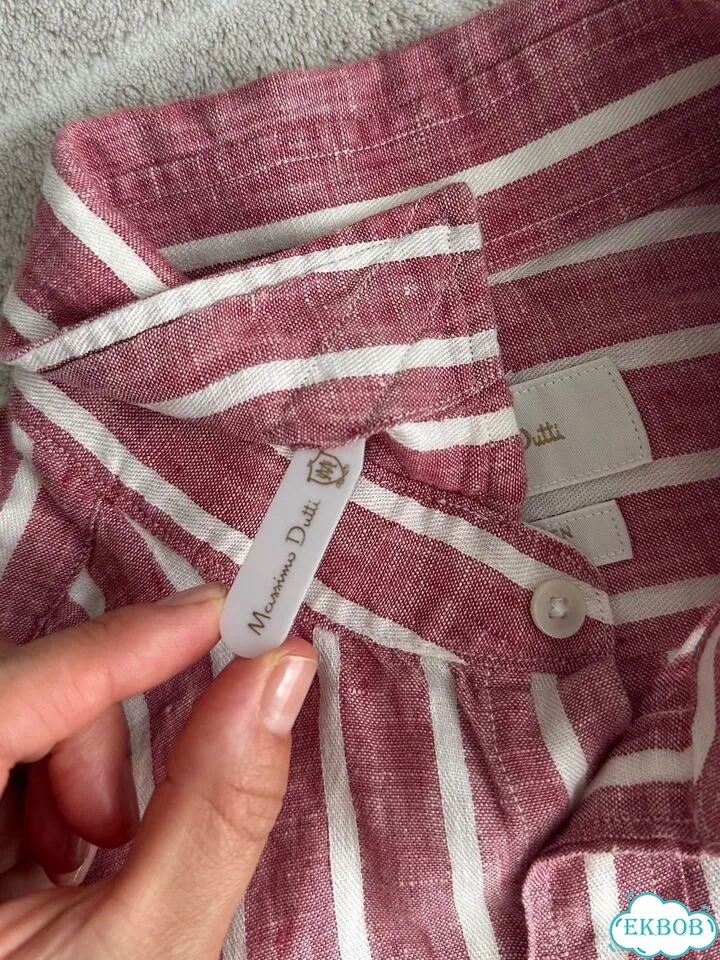 Massimo dutti рубашка 100% лён фото 4